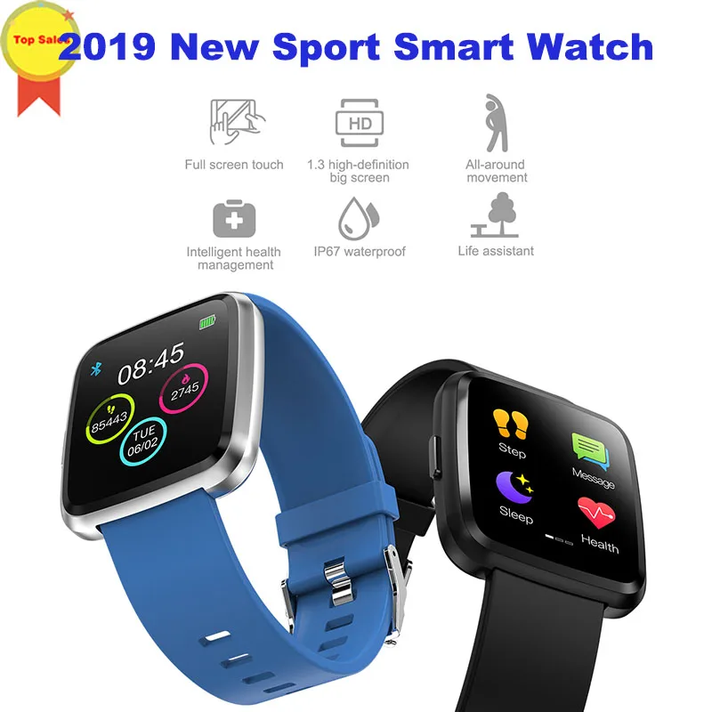 

2019 new accurate Blood Pressure Heart Rate Monitor watch Sport Fitness Tracker Band Weather ip67 waterproof Smart watch IOS Men