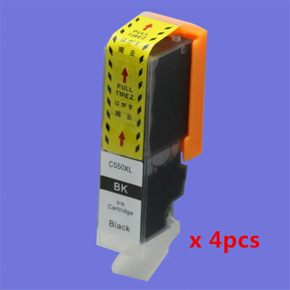 4BK Чернильные картриджи PGI 550 550xl CLI 551 551xl совместим с Canon MG5450 MG5550 MG6450 Ip7250 MX925 MG6350 струйный принтер - Цвет: 4BK