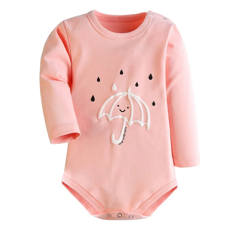 Umbrella Milk Baby Girl Bodysuit Cotton Fashion Spring Summer Toddler Boy Long Sleeve Sleeping Clothes Twins Body Baby Jumpsuit (3)