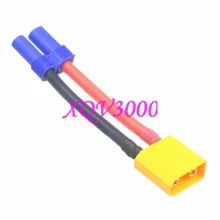 Мужской XT90/XT 90 к EC5 гнездовой сверхмощный Кабель адаптер 10AWG|female