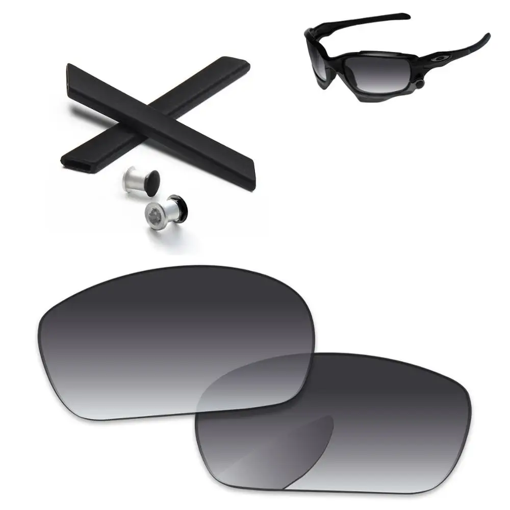 PapaViva поляризованные Сменные линзы и черные наушники и болт для аутентичных солнцезащитные очки с челюстью Рамка-несколько вариантов - Цвет линз: Grey Gradient