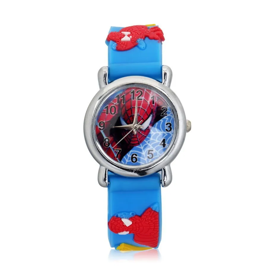 1 шт. темно-синие наручные часы 3D мультфильм Силиконовые Детские Мальчики Спортивные крутые кварцевые повседневные часы классный подарок