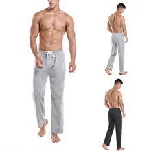 Новые мужские свободные штаны для бега, однотонные черные пижамные штаны, удобные мужские длинные штаны, одежда для сна, штаны для спортзала, домашняя одежда, штаны для бега