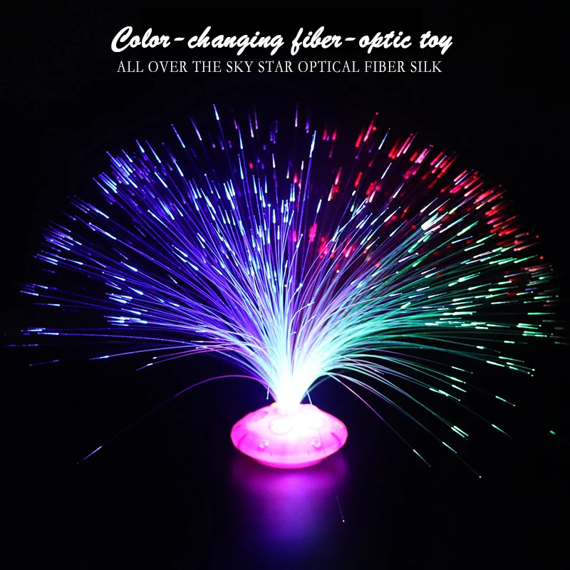 

Stars Shine In The Dark New Kids Toy 1PCS Color Optical Fiber Yarn Glowing Toys Flash LED Lights Glow In The Dark Toys Child E