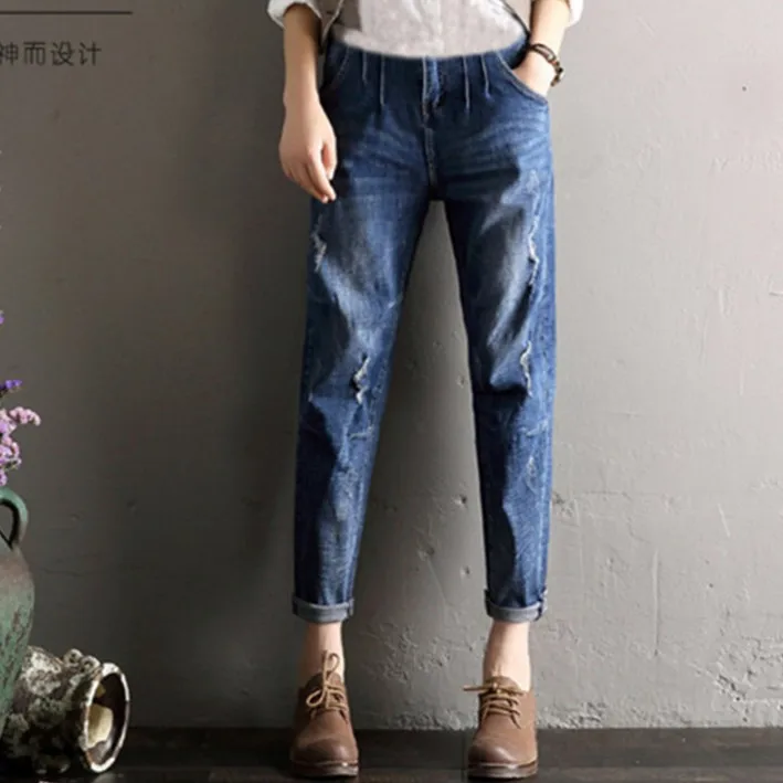 Рваные беременных брюки джинсы-шаровары 2018 весна корейский Материнство для живота Карандаш Брюки Одежда для беременных Для женщин SH-S227