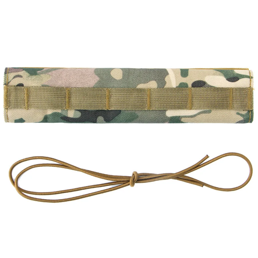 Tactical Hunting Airsoft 22cm Silencer Suppressor Mirage Heat Cover Shield Sleeve Shooting Muffler Baffler Protector Mutlicam (2)