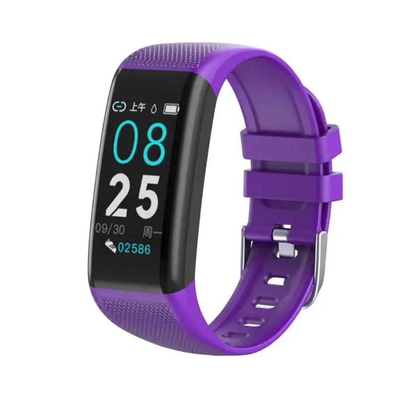 Браслет Heart Rate браслет 1,14 дюйма Экран спортивные Smart Band C20 красочные Экран Фитнес браслет с шагомером Smart Band - Цвет: Фиолетовый