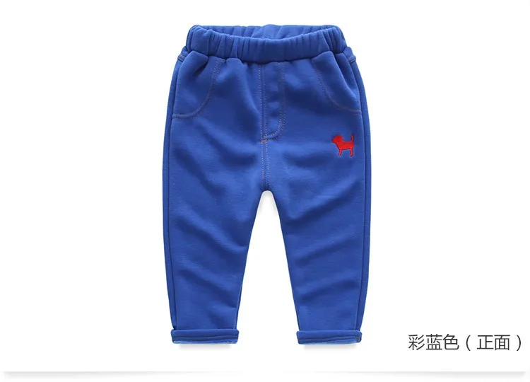 Коллекция года, зимняя детская одежда штаны для мальчиков плотные флисовые штаны для маленьких мальчиков, повседневные штаны для мальчиков длинные брюки