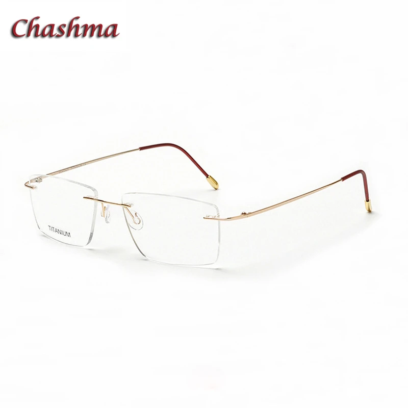 

Rimless Titanium Eyeglasses Men Ochelari Glasses Minus Myopic Glasses Frame clear fashion glasses Women for Progressive Wide 140