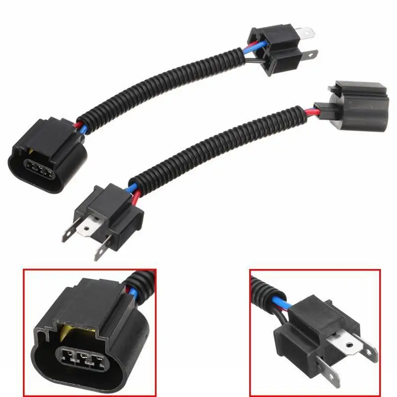 

2pcs Adapter Conversion Wiring Plug Cable H4 to H13 For Car Auto Headlight Fog Light F-Best