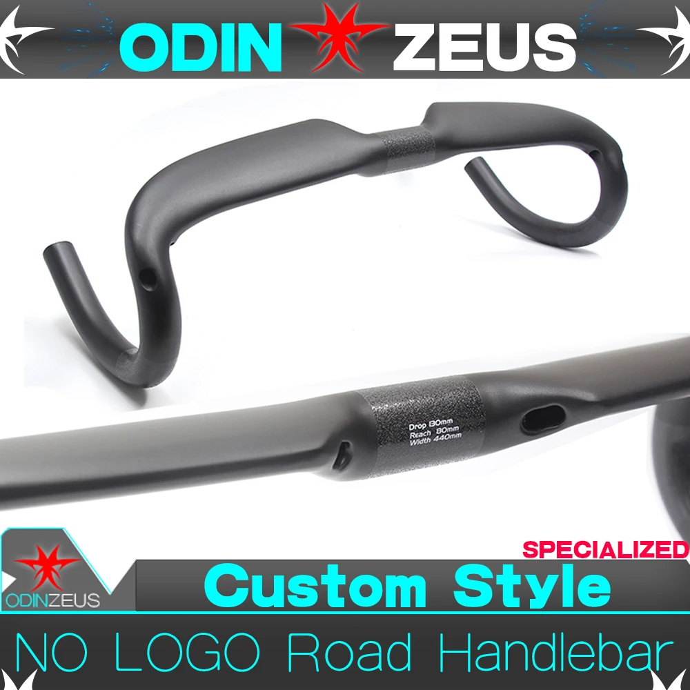 

OdinZeus NO LOGO Full Carbon Ultra-light Superstrong UD Gloss/Matte Road Bicycle Racing Handlebar Bent Bar 31.8mm*400/420/440mm