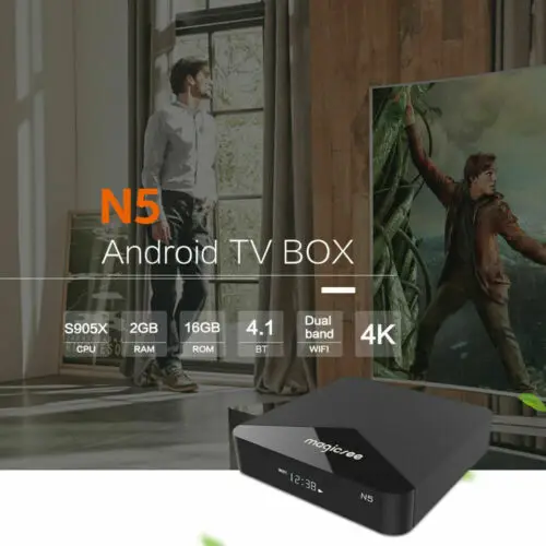 ТВ приставка MAGICSEE N5 Android TV OS Amlogic S905X 7.1.2 2 Гб ОЗУ + 16 ПЗУ 4G 5G WiFi 100 Мбит/с BT4.1 поддержка