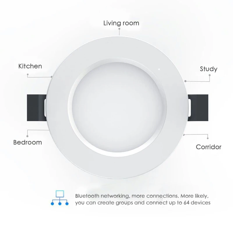 LED Downlight Round Recessed Lamp Wifi Work with App Remote control Led Bulb Bedroom Kitchen Indoor LED Spot Lighting