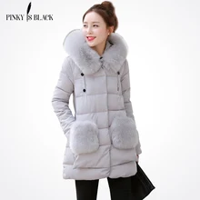 TOP quality new 2016 winter jacket women’s parkas large fur collar hooded casual winter coat women outwear free shipping