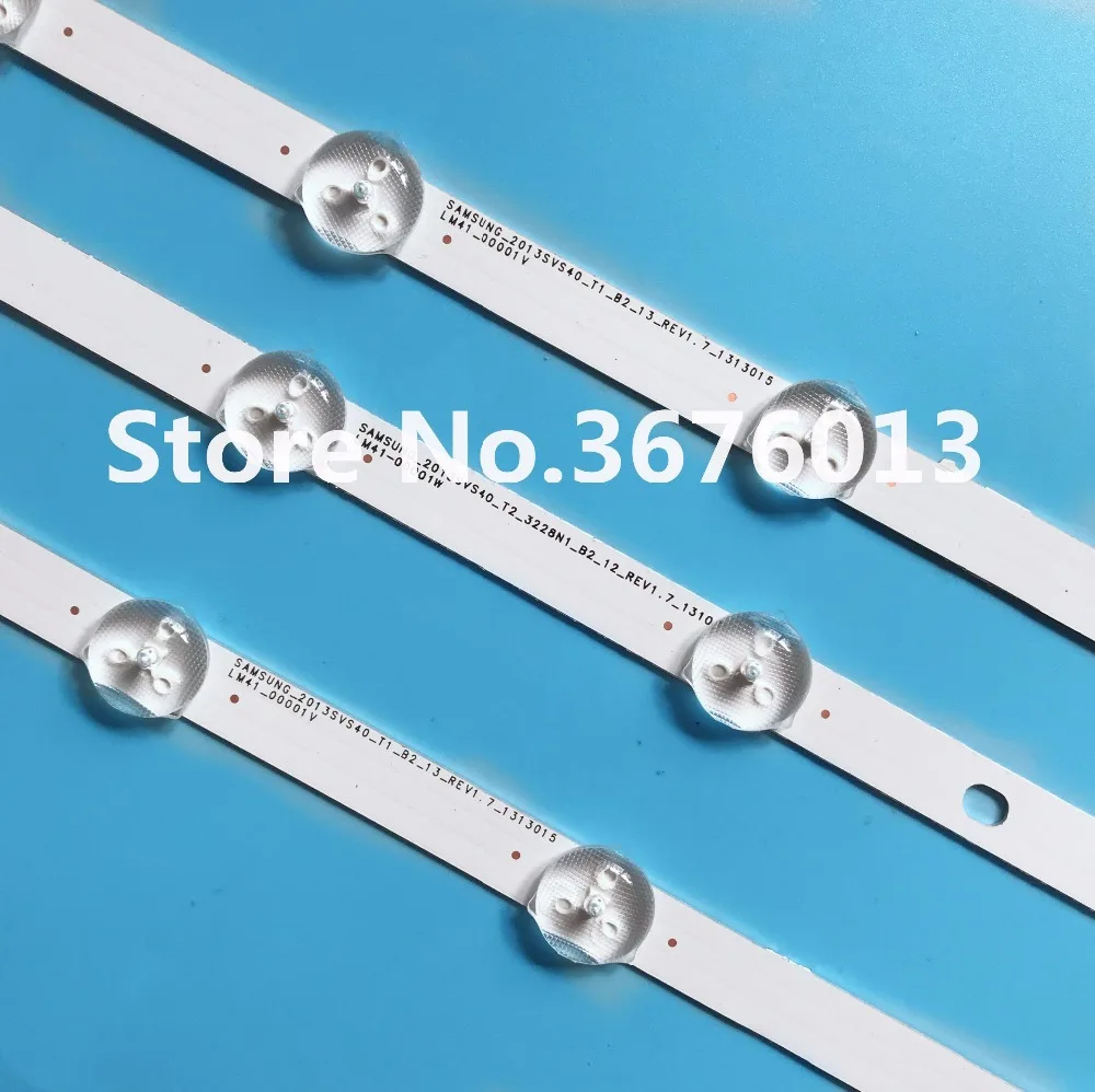6 комплектов = 18 шт. 12/13LED 76 см Светодиодная лента для Samsung UH40H6203AF 2013SVS40 LM41 00001V 00001W BN96