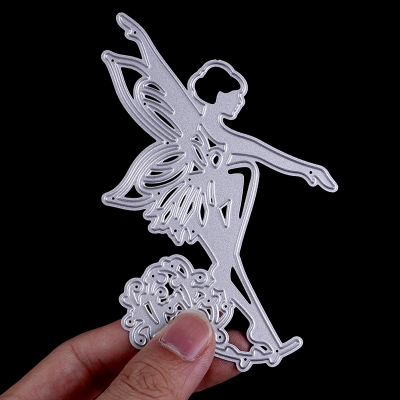 

Metal Cutting Dies Fairy Girl Angel Wing Flower Scrapbooking Stamps Craft Christmas Embossing Card Making Stencil Frame Mold 1PC