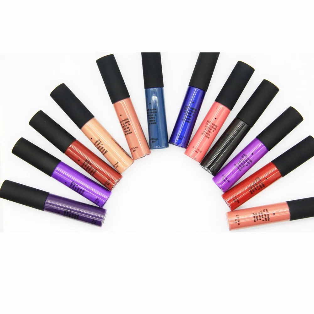 Makeup Cosmetics Nude Velvet Soft Lip Cream Matte Liquid Lipstick Waterproof Smooth Matt Lip Gloss Lips Beauty Make up Lipgloss