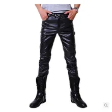 Кожаные мужские брюки, кожаные брюки, мужские уличные брюки, Мужская одежда,, хип-хоп, Ropa De Hombre, осенняя уличная мода