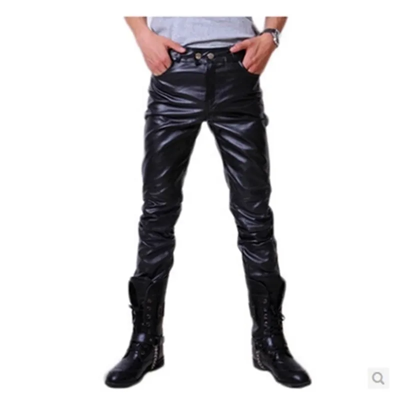 Кожаные Брюки мужские кожаные брюки Pantalon Homme уличная мужская одежда 2018 хип-хоп Ropa De Hombre Осенняя уличная одежда мода