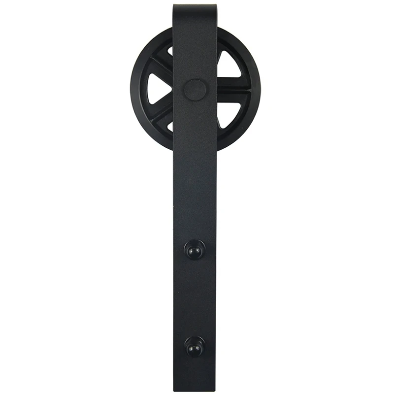 Barn Sliding Door Hardware (Large Industrial Wheel), Large Wheel Barn Door Hanging Rail,Black