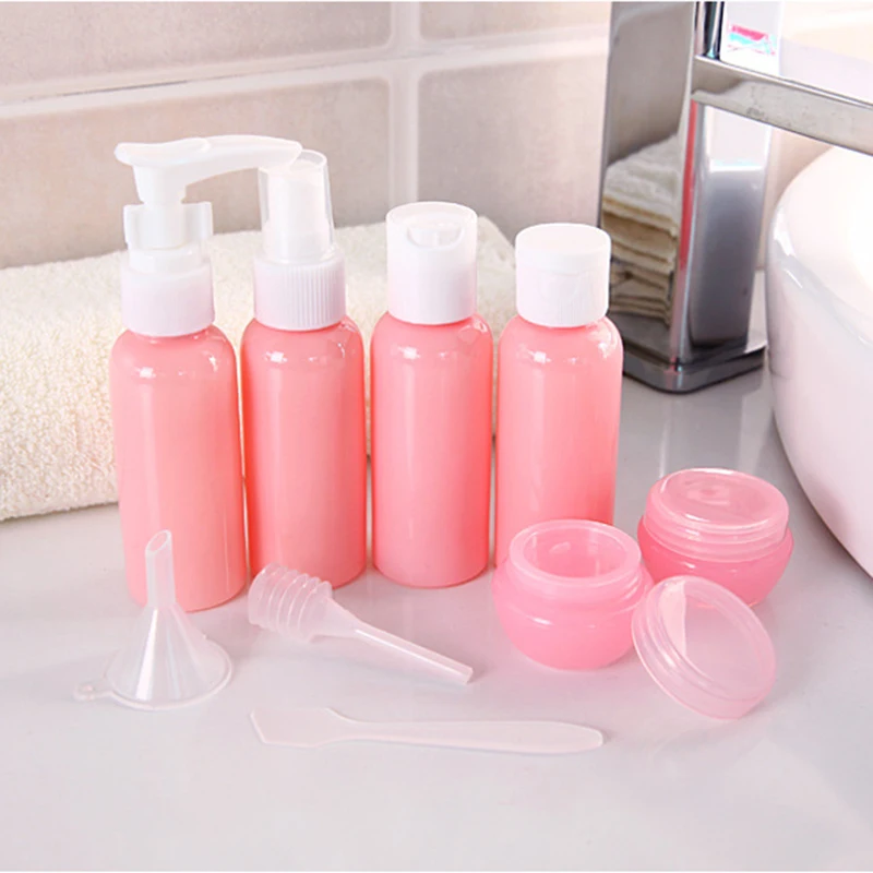 

Refillable Travel Bottles Set Package Cosmetics Bottles Plastic Pressing Spray Bottle Makeup Tools Kit For Travel Vaporizer