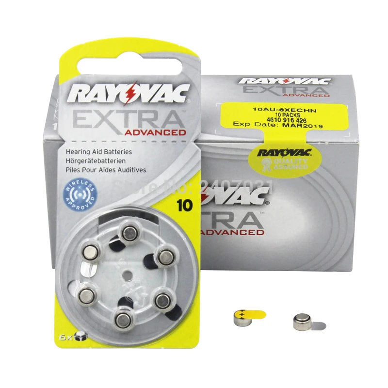 Новая упаковка 10 карт (60 шт.) Rayovac высокопроизводительные аккумуляторные