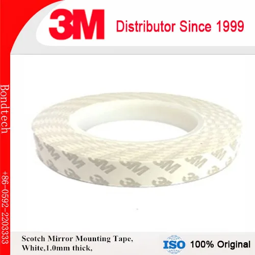 

Free shipping 3M double sided PE foam tape for Car Decoration/Furniture/Construction white color,1.0mmT 5mmX5M, 6rolls/pack