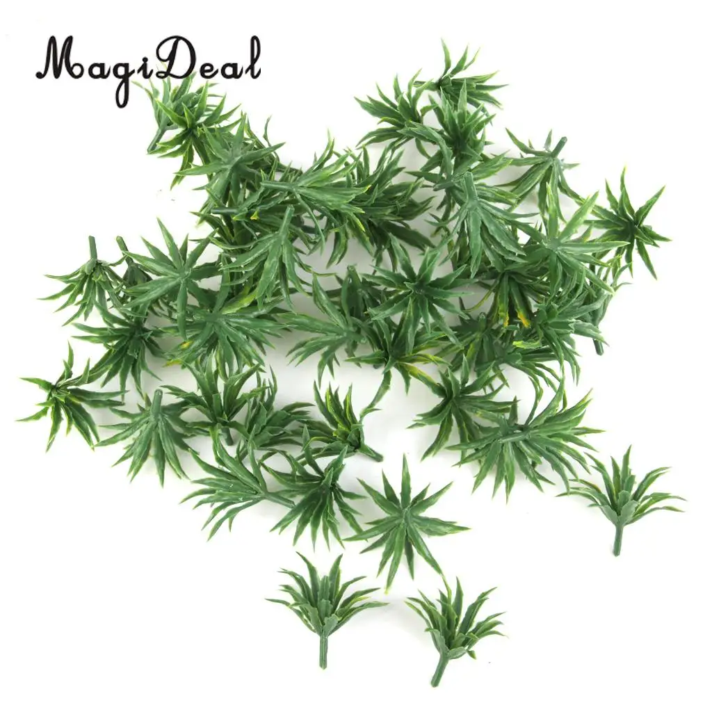 50Pcs/Lot Model Green Shrubs Bush Railway Railroad Street Wargame Park Diorama Scene Scenery Layout HO 3.5cm