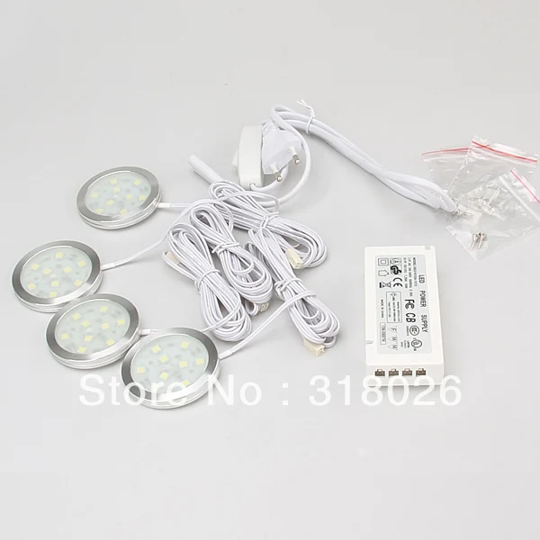 

LED Round Slim Simple Style SMD5050 Cabinet Light 9leds 110-240V Back Lighting Display With Power Driver And Junction Box