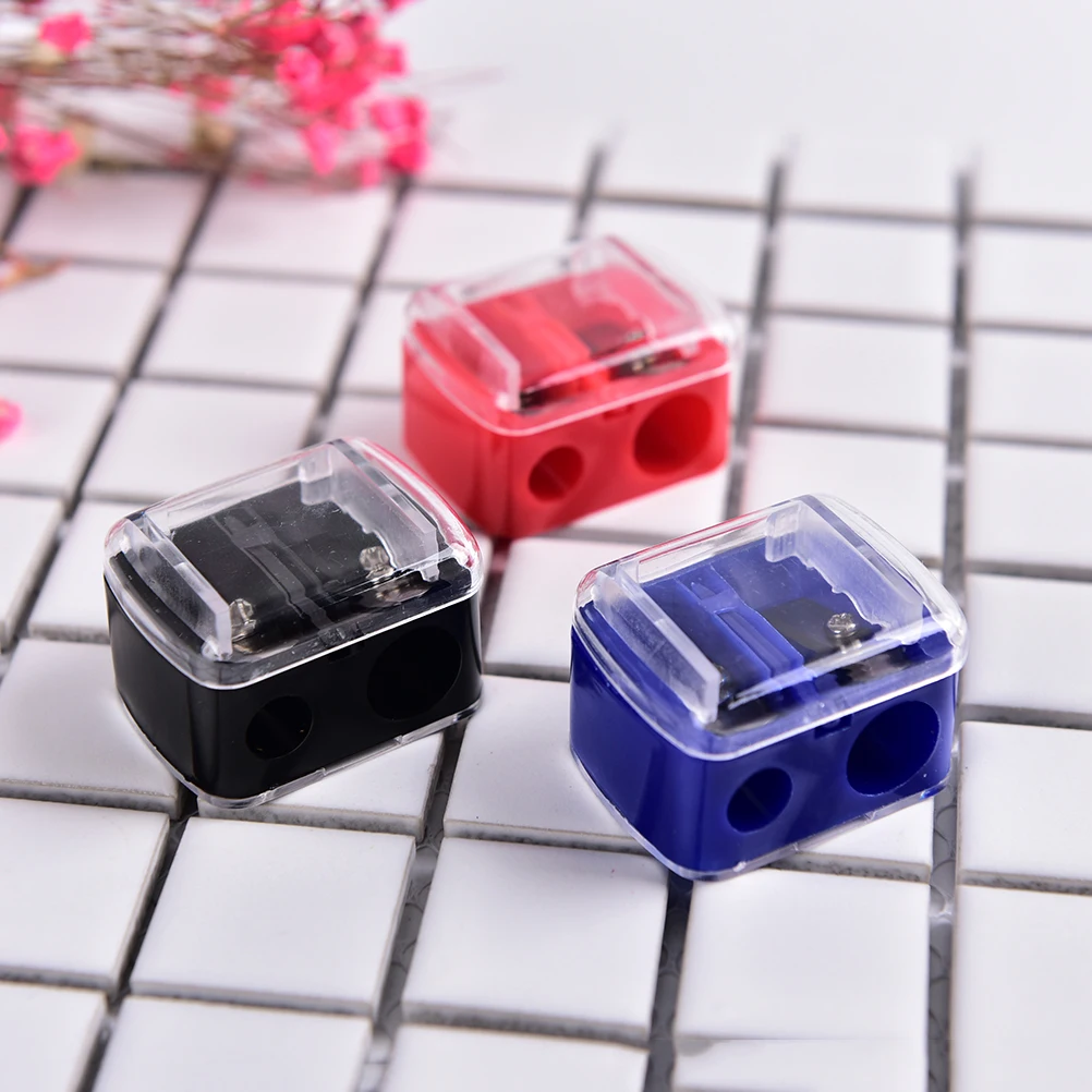 

Random Color 2 Holes Pencil Sharpener for Eyebrow Lip Liner Eyeliner