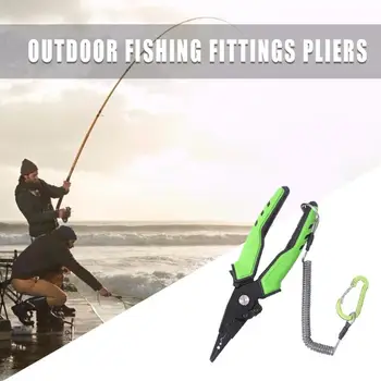 

Fishing Plier New Fishing Multifunctional Plier Fishing Lanyards Hooks Remover Camping Secure Pliers Lip Grips Tackle Fish Tool