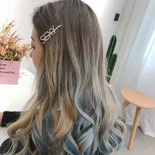 1 шт., буква из стразов, заколка для волос с серебряными бриллиантами, заколки для волос, для женщин, милое платье для волос, G0402