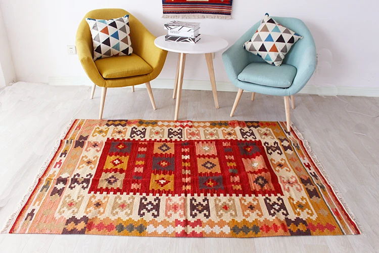 

Kilim Kilrim Wool Manual Weave Carpet Turkey Tea Table A Living Room Nation Wind Carpetgc193kilimyg40
