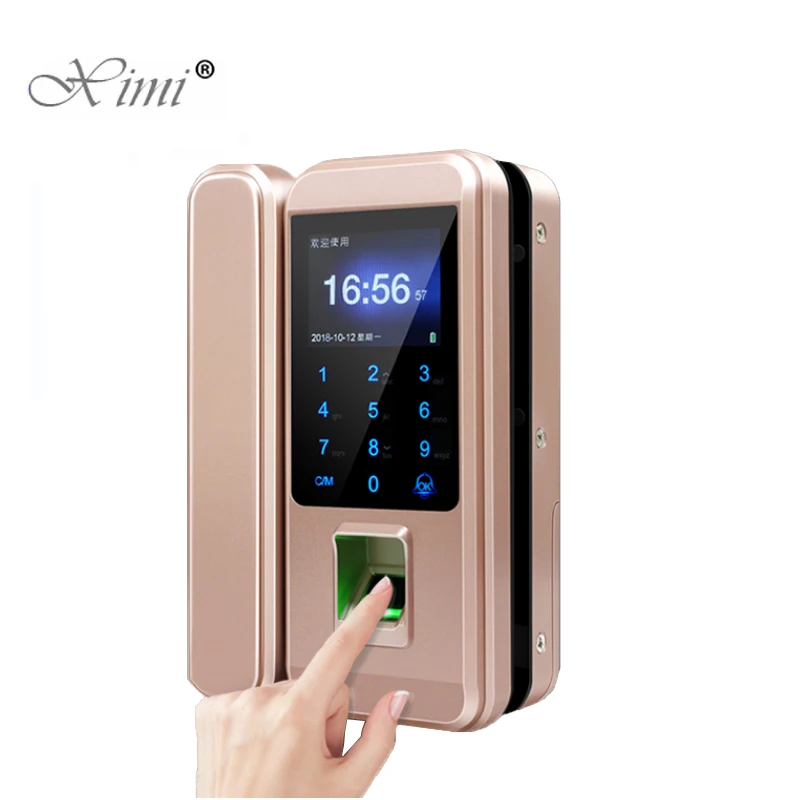 

Smart Glass Door Lock Biometric Fingerprint Door Lock XM-300 Electronic Keypad Frameless Glass Door Lock