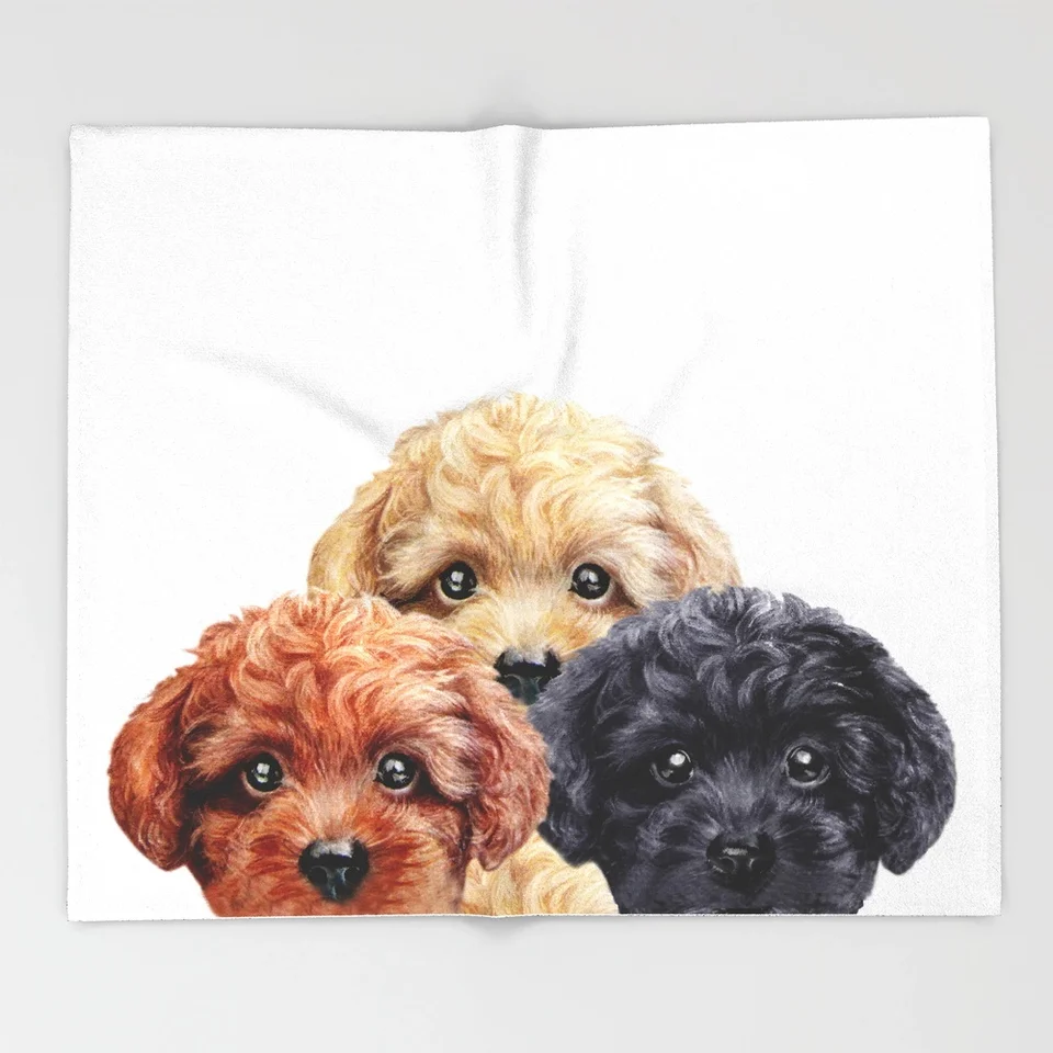 poodle throw blanket