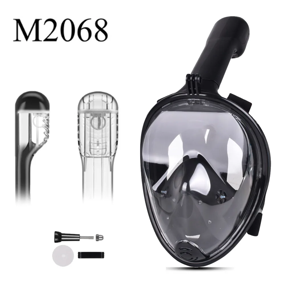 Маска для подводного плавания на все лицо, маска для подводного плавания Mergulho, Набор масок для подводного плавания с углом обзора 180 градусов для камеры Gopro Go Pro, маска для плавания