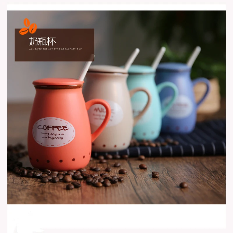 

400ml Coffee Mug Novelty Sky Star Tazas De Ceramica Creativas With Lid Milk Water Ceramic Milk Mugs Coffee Cups for Home Office