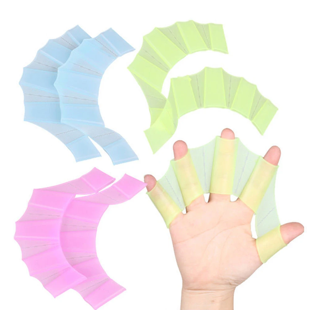 Silicone hand Swimming Fins Flippers Swim Palm ginger Webbed gloves Paddle Glove 