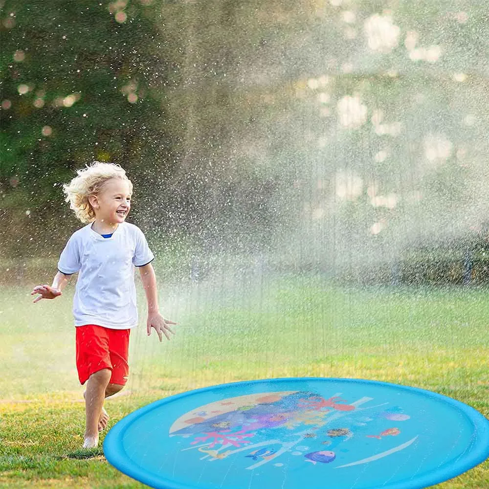 

Inflatable Water Spray Mat Pad Party Sprinkler Mattress Outdoor Lawn Beach Prostrate Splash Play Cushion Pat Summer Spray Toy