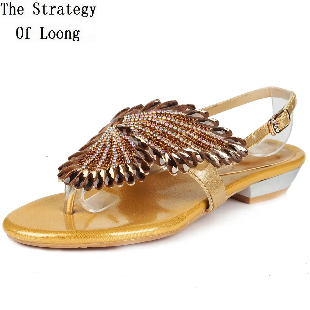 Women Flat Heels Genuine Leather Back Strap Sandals Lady New Arrival Real Leather Big Size 