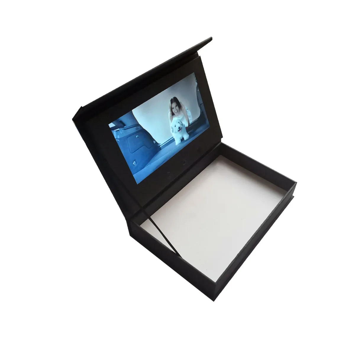 7inch Universal Video Greeting Card watching booklet box production hardcover video Brochure box for Advertising digital greeting card