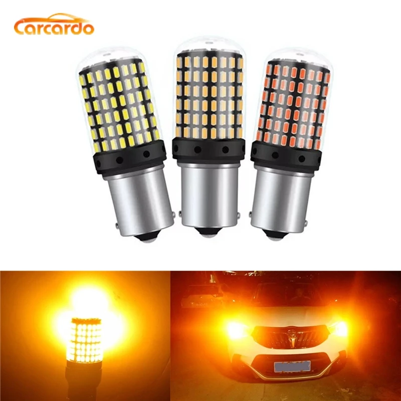 

Carcardo 1156 1157 LED Bulb CanBus LED Brake lamp 144SMD BA15S P21W BAU15S Turn Signal Light High bright No Error