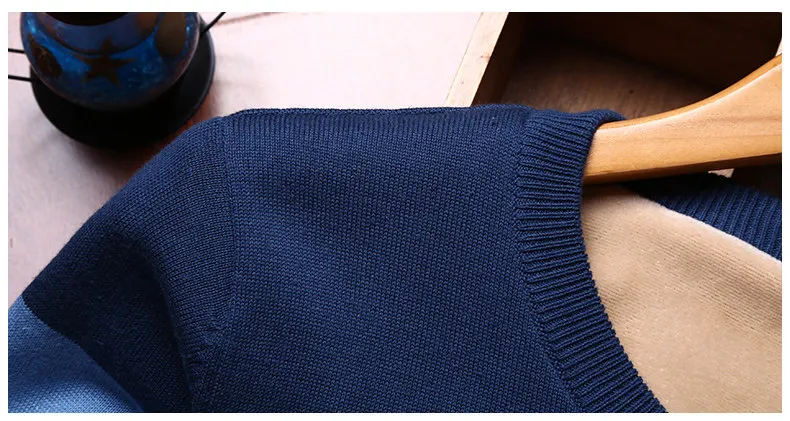 Fleece Sweater Pullovers Men Thick Keep Warm Winter Men Sweater Jersey Jumpers Autumn Cotton Striped Male knitwear Tops MS899D-01