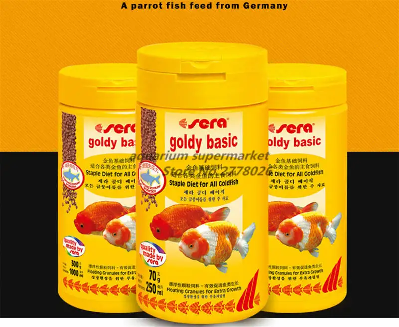 

Sera gold fish food granules mini pellets cold water food aquarium tropical fish feed mini nano floating on water