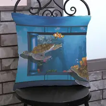 Горячая Мода 3D Черепаха живопись льняная наволочка пледы талии наволочка диван, домашний декор только для вас