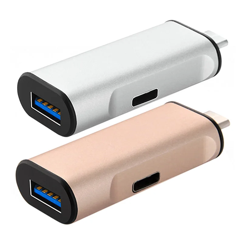 14.5V/1.5A Reversible USB 3.1 Type C to USB 3.0 HUB USB C Charging Date Port Adapter for MacBook