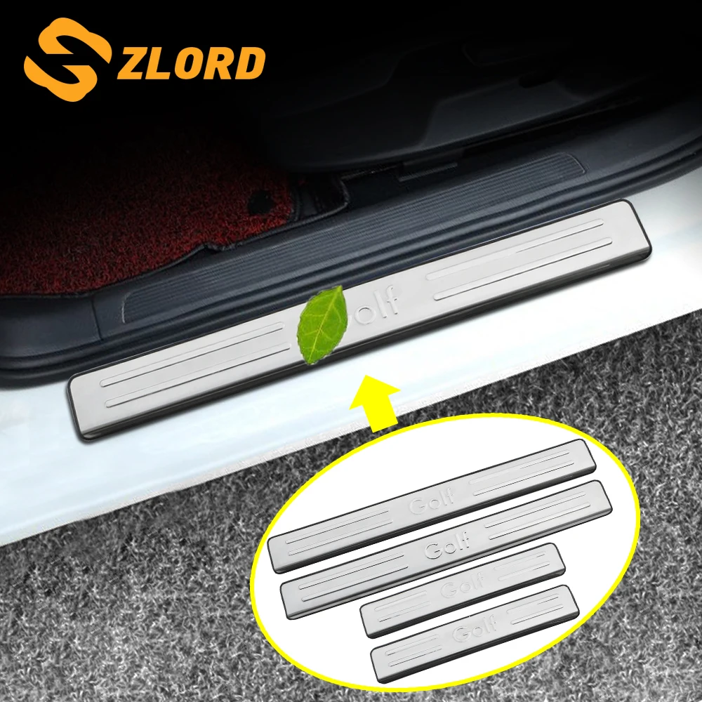 

Zlord Car Scuff Plate Door Sill Protector Sticker Fit for Volkswagen VW Golf 7 MK7 2014 2015 2016 2017 2018 2019 Car Accessiores