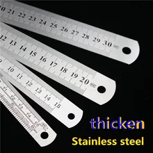 Швейная Лапка для шитья 15-30 см из нержавеющей стали, металлическая прямая Линейка, инструмент, прецизионный двухсторонний измерительный инструмент