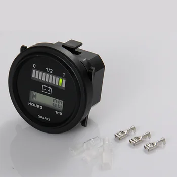 

DigitalQUARZT LED State Battery Charge Indicator hour meter for 12V,24V,36V,48V,72V golf carts car electric vehicle RL-BI004