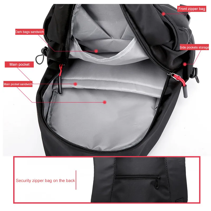 Casual laptop travel backpack for men waterproof school bag fashion men's bags Unisex notbook backpack bookbags